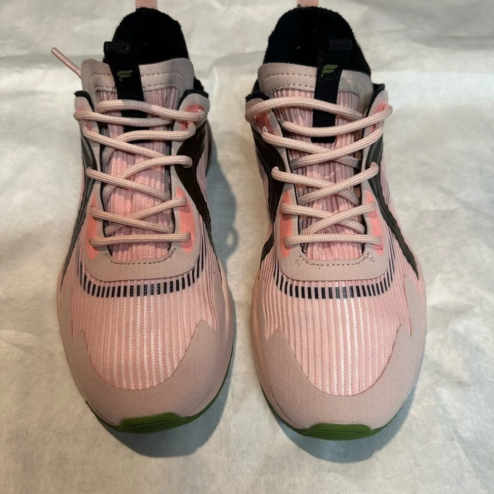 Fabletics Pink and Black Sneakers with Air Cushioning